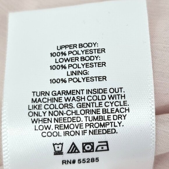 Express Surplice Blush Pink Eyelet Lace Wrap Long Sleeve Bodysuit Top - Picture 13 of 13